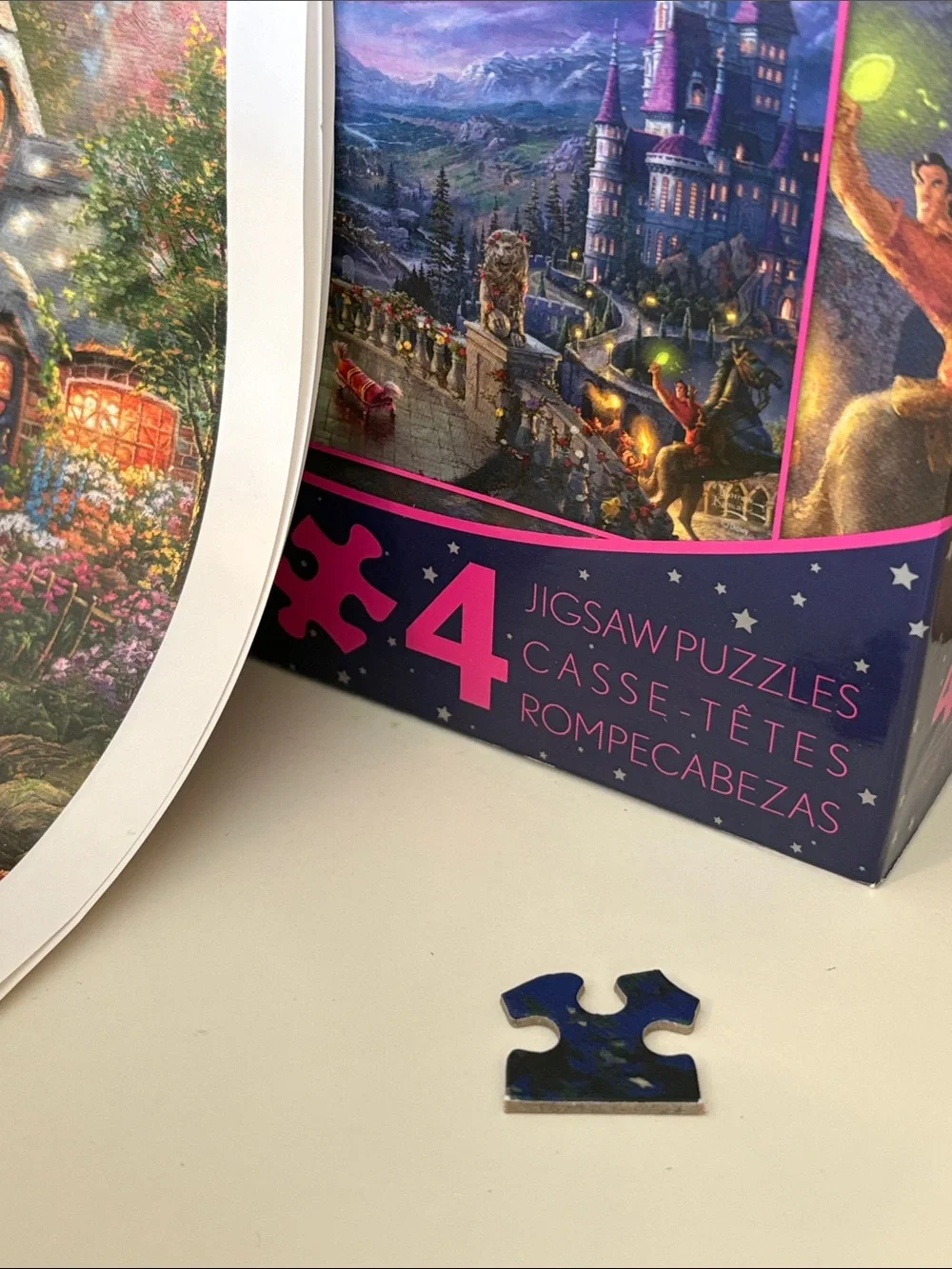 Disney Thomas Kinkade 4-Scene 500 Piece Puzzle Set
